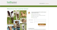 Desktop Screenshot of myaccount.healthypawspetinsurance.com