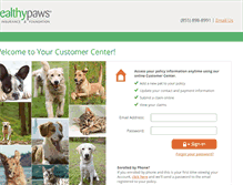 Tablet Screenshot of myaccount.healthypawspetinsurance.com