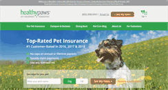 Desktop Screenshot of healthypawspetinsurance.com